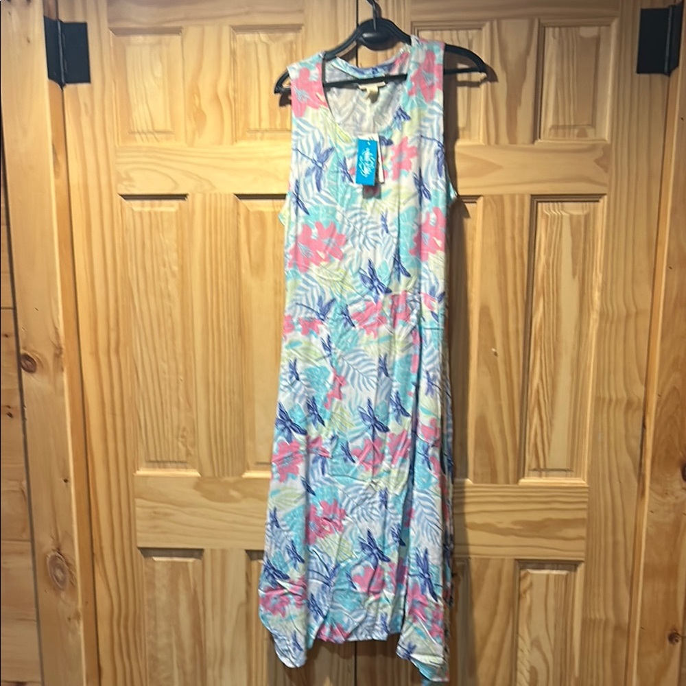 Tropical Floral High Low Dress